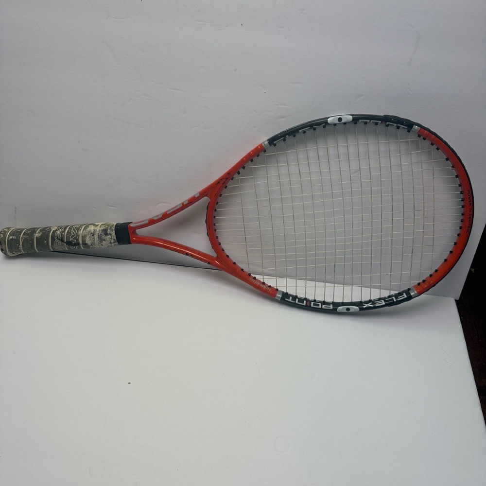 Head Flexpoint 4 1/3 Radical Tennis Racket Oversize Orange Liquidmetal L4